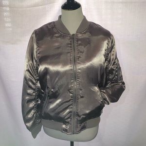 Charlotte Russe Bomber Jacket Pink Womens L